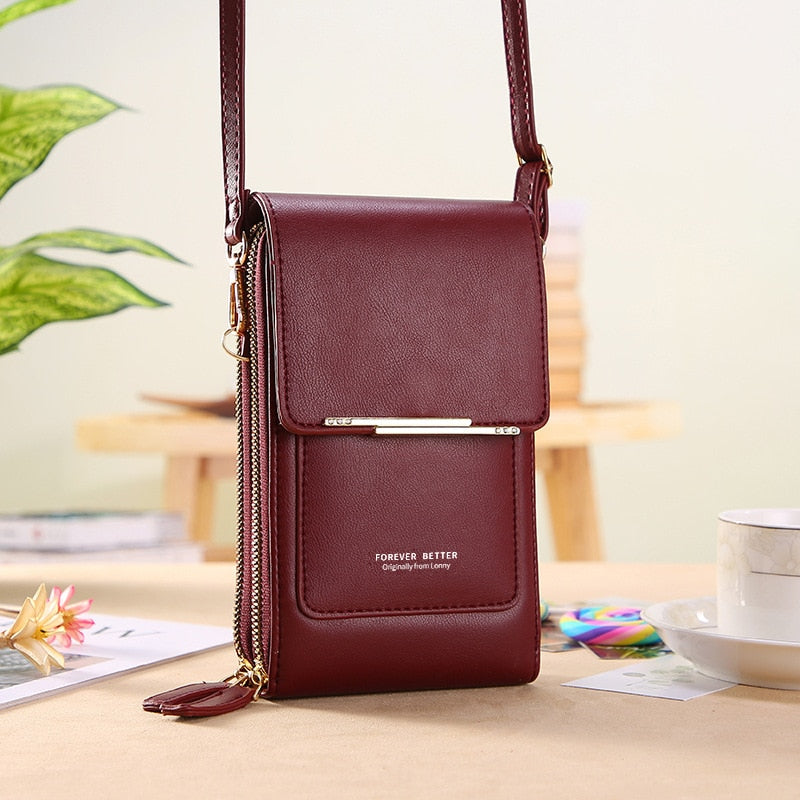 Buylor сумка женская Women&#39;s Bag Soft Leather Small Wallets Touch Screen Cell Phone Purse Fashion Handbag Crossbody Shoulder Bag