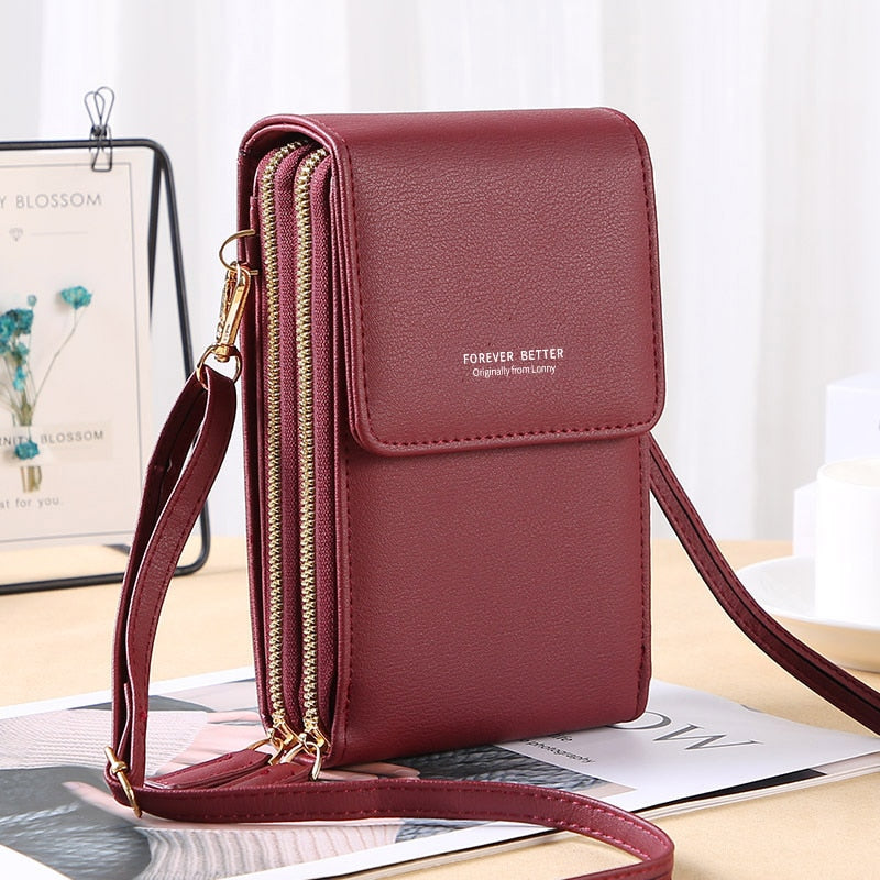 Buylor сумка женская Women&#39;s Bag Soft Leather Small Wallets Touch Screen Cell Phone Purse Fashion Handbag Crossbody Shoulder Bag