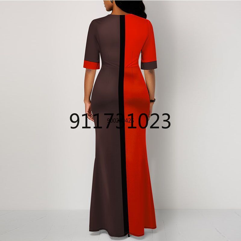 African Dresses for Women 2022 Summer African Women Short Sleeve Long Dress African Clothes for Women