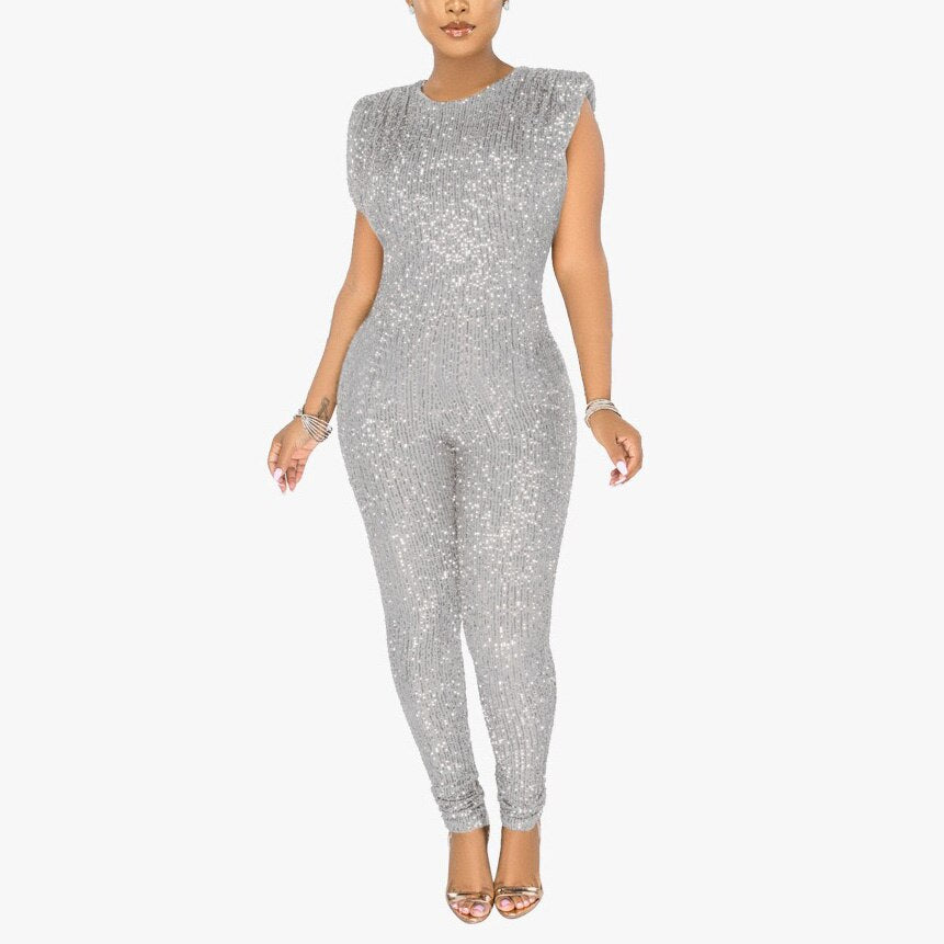 4XL 5XL Oversized Jumpsuits and Rompers for Women Large Full Sleeve Bodycon See Through Elegant Evening Night Party Club Wear