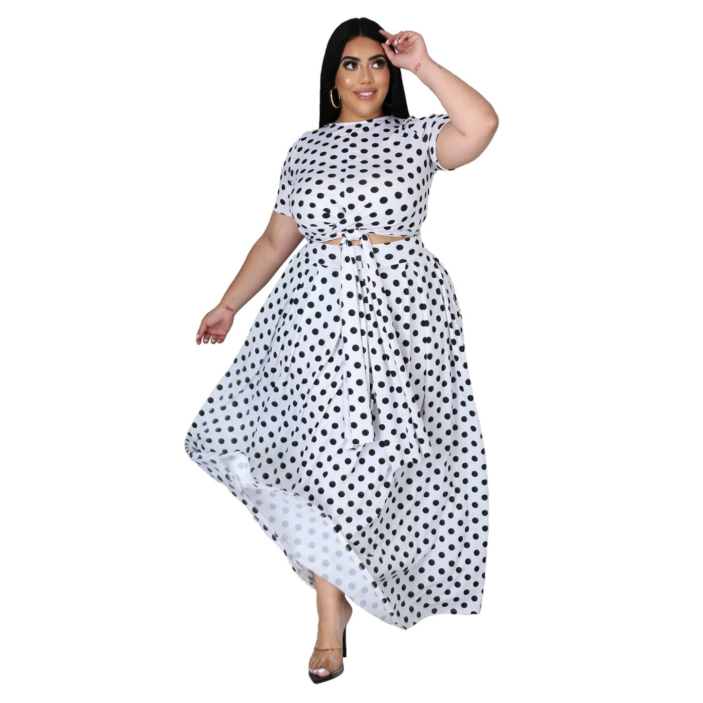 African Clothes for Women Summer African Women Printing dress Two Pieces Sets Top and Skirts African Clothing L-5XL