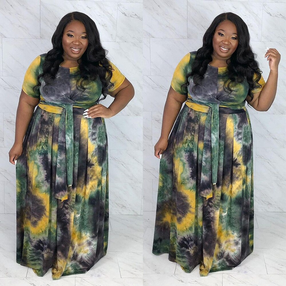 African Clothes for Women Summer African Women Printing dress Two Pieces Sets Top and Skirts African Clothing L-5XL