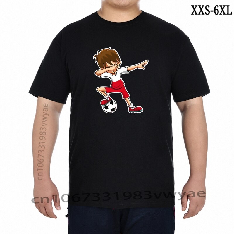 2023 New Fashion Low Price Round Neck Men Tees Dabbing Soccerer Boy Jersey Shirt, Poland Flag  Fitted T Shirts